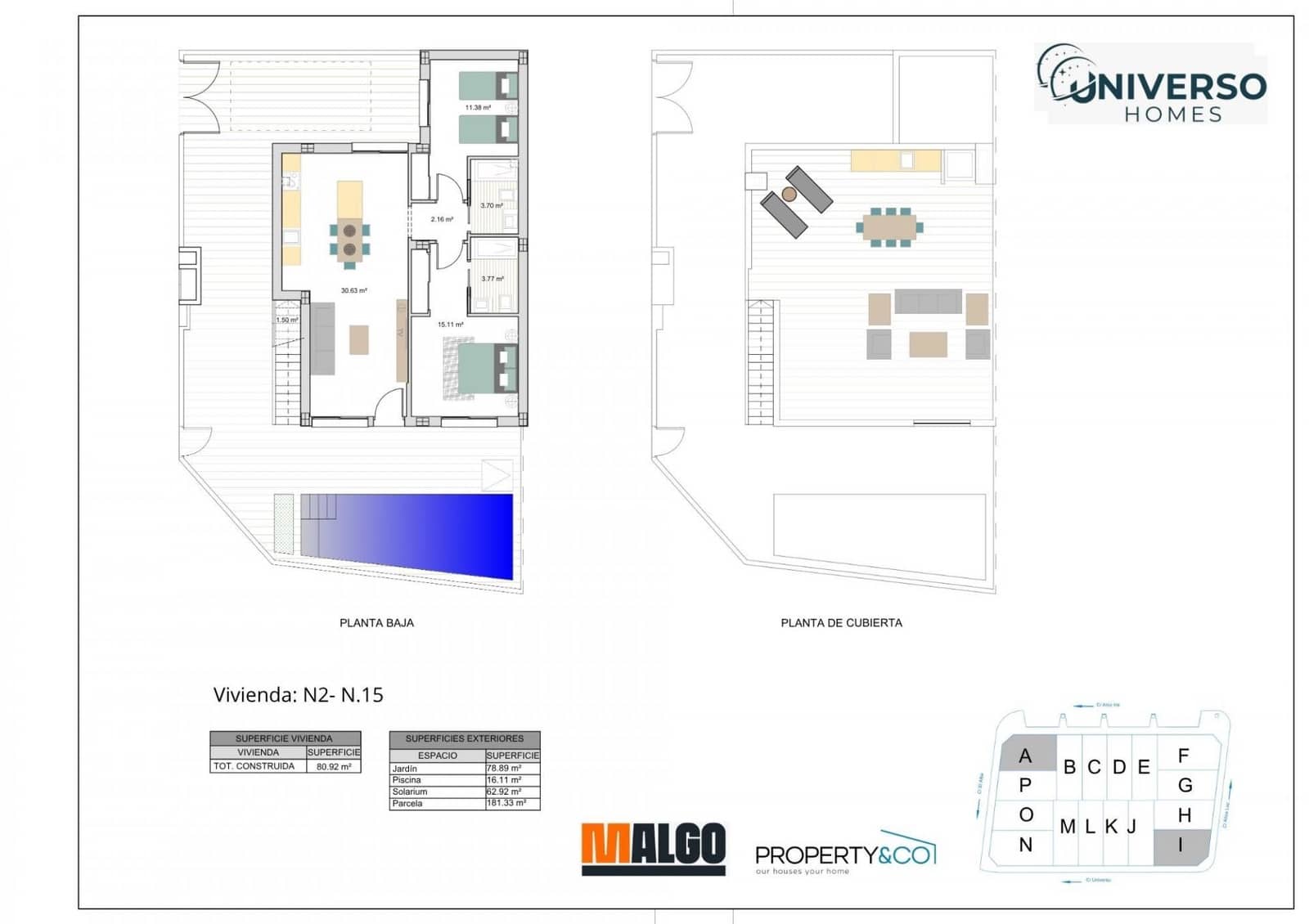2 sypialnia Willa na sprzedaż w Roldan z basenem - 262 900 € (Ref: 9855634)