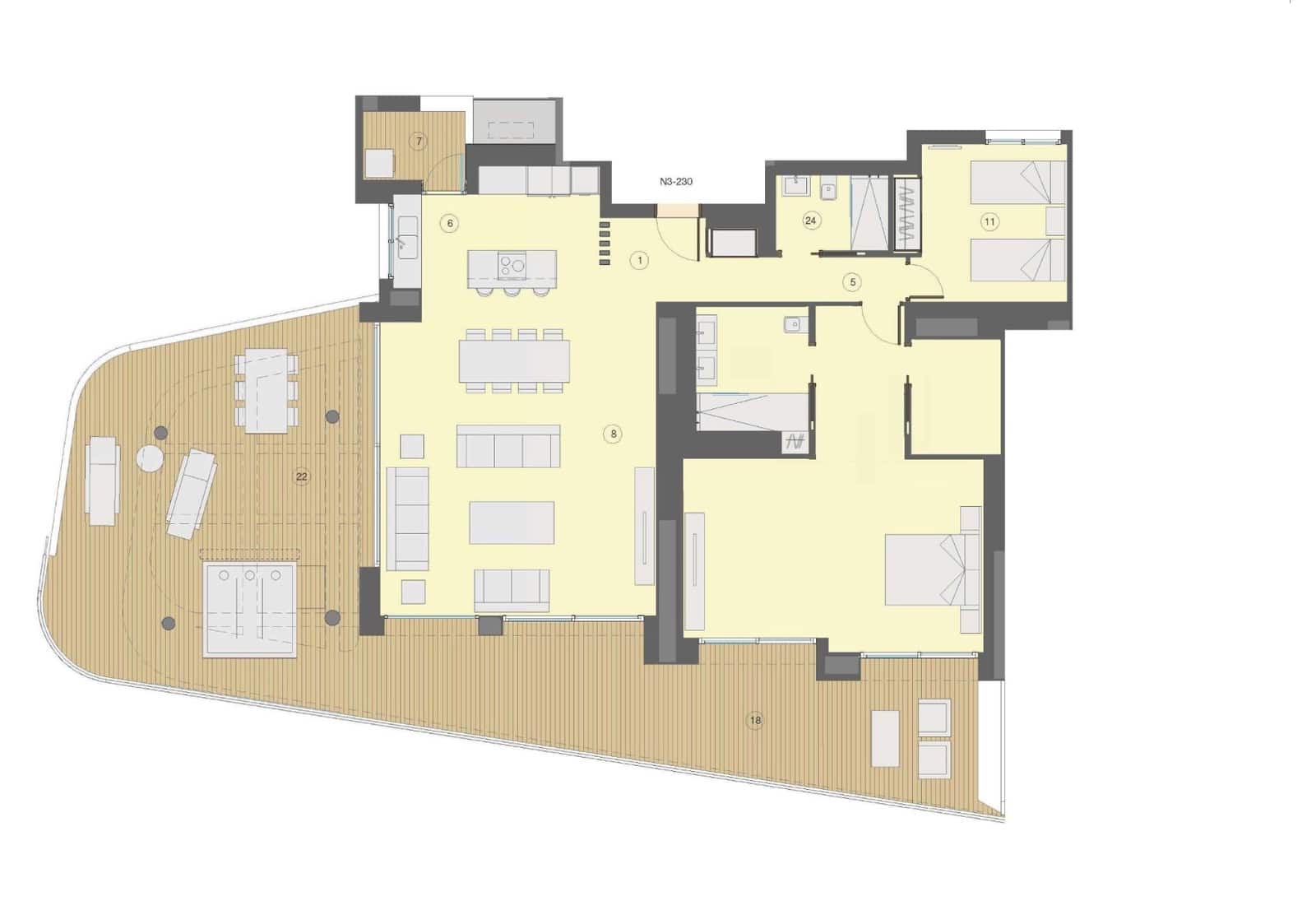 3 makuuhuone Huoneisto myytävänä paikassa Benidorm - 1 550 000 € (Ref: 9868740)