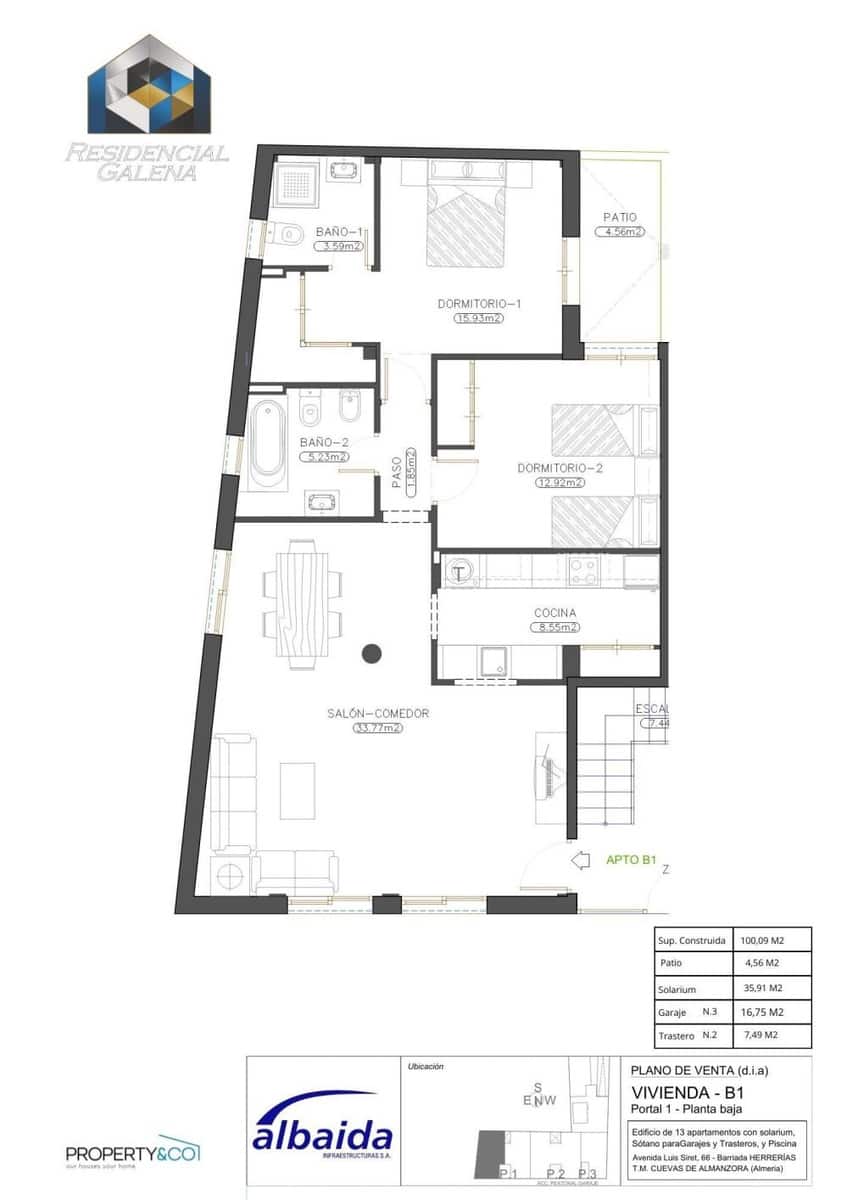 2 sovrum Lägenhet till salu i Cuevas del Almanzora - 125 900 € (Ref: 9870279)