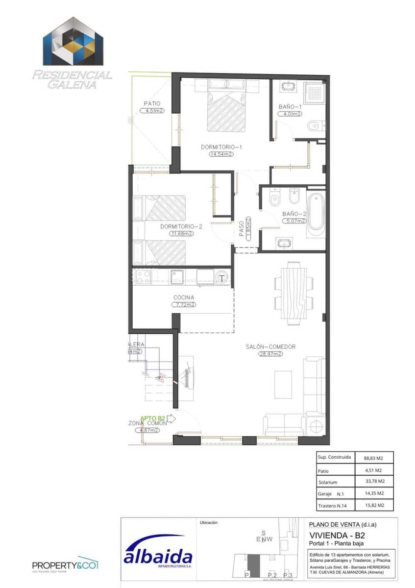 2 sovrum Lägenhet till salu i Cuevas del Almanzora - 125 900 € (Ref: 9870279)