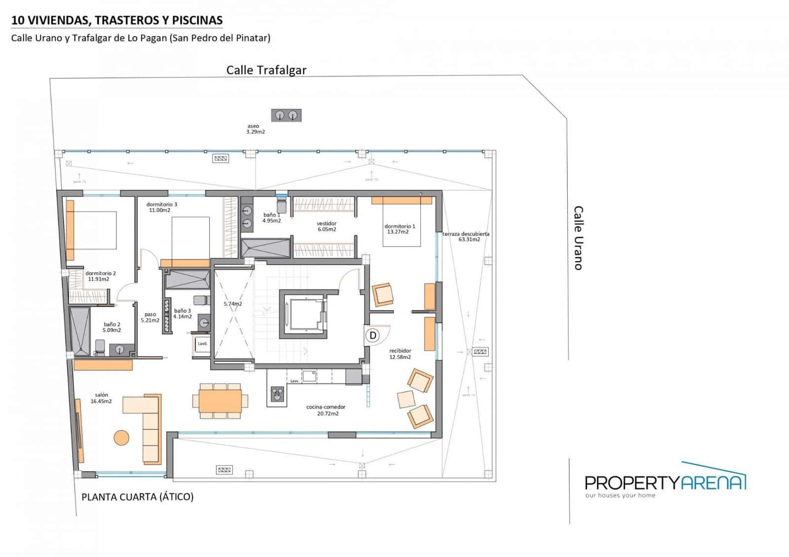 3 slaapkamer Penthouse te koop in Lo Pagan met zwembad - € 949.900 (Ref: 9870281)
