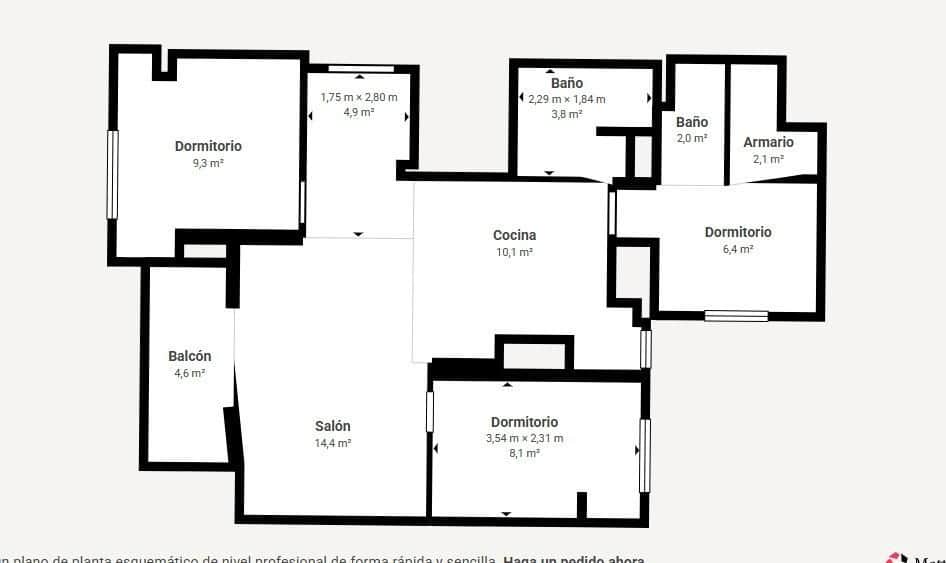 3 makuuhuone Huoneisto myytävänä paikassa Torrevieja - 257 000 € (Ref: 9899003)