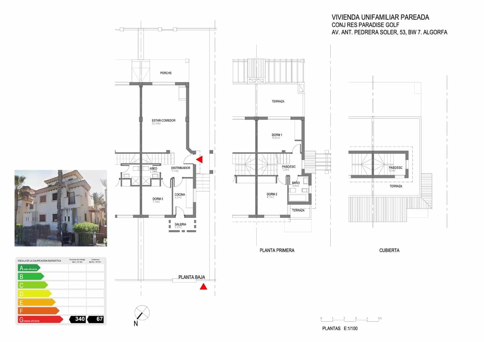 Pareado de 3 habitaciones en Algorfa en venta - 235.000 € (Ref: 9948087)