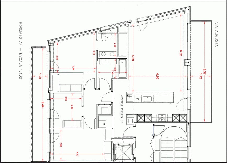 3 slaapkamer Flat te huur in Barcelona stad met zwembad garage - € 3.600 (Ref: 9807472)