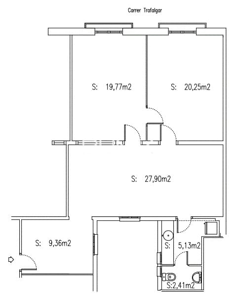 3 makuuhuone Toimisto vuokrattavana paikassa Barcelona kaupunki mukana 
autotalli - 1 750 € (Ref: 9875414)