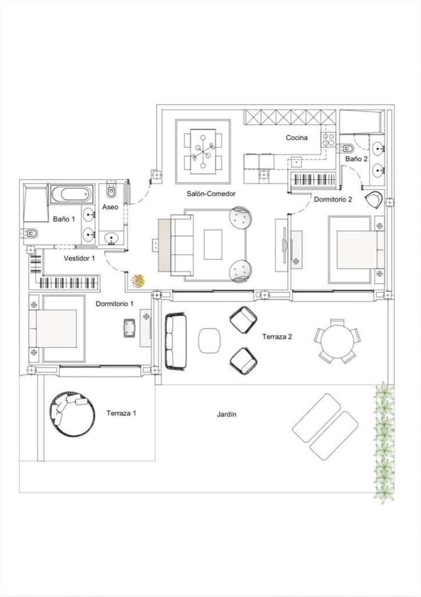 2 sovrum Lägenhet till salu i Los Flamingos - 995 000 € (Ref: 10051386)