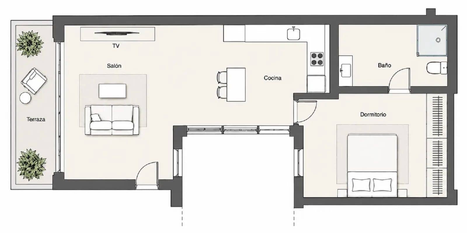 1 bedroom Penthouse for sale in Malaga city - € 305,000 (Ref: 10097792)