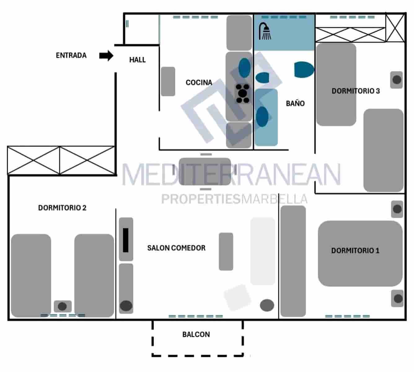 3 soveværelse Lejlighed til salg i Marbella - € 350.000 (Ref: 9607831)