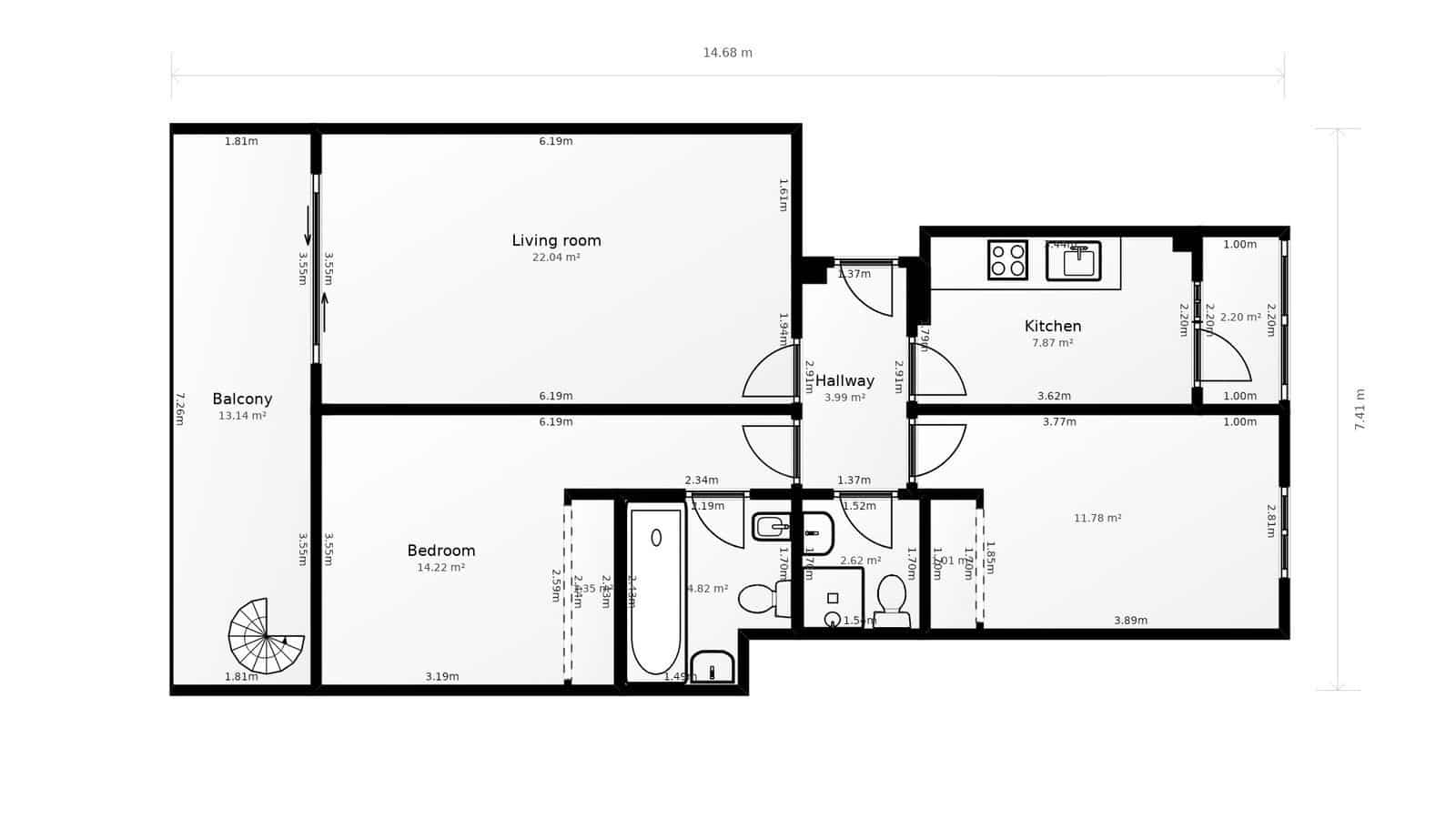 2 Zimmer Penthouse zu verkaufen in Casares - 269.000 € (Ref: 9615611)