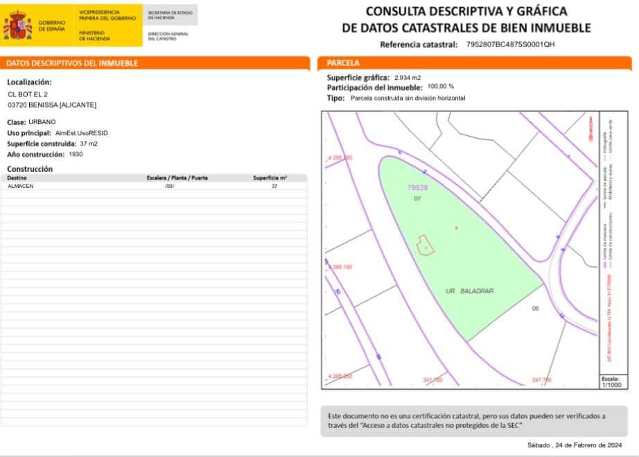 Tomt till salu i Benissa - 800 000 € (Ref: 10030592)