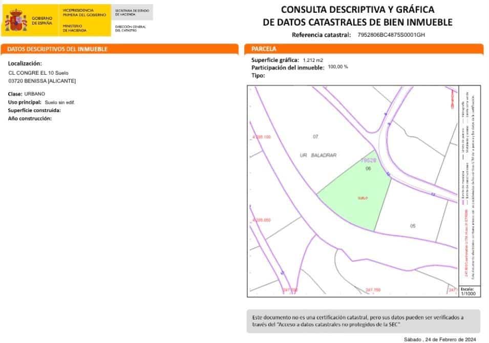 Tomt till salu i Benissa - 800 000 € (Ref: 10030592)