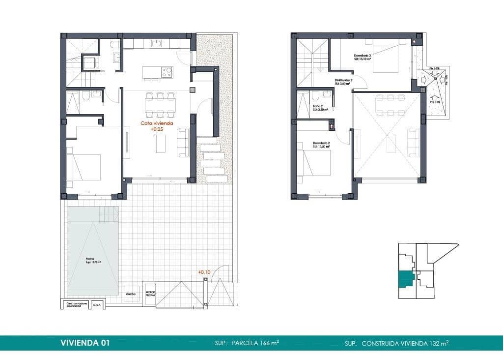 3 sypialnia Willa na sprzedaż w Formentera del Segura z basenem garażem - 370 000 € (Ref: 8652185)