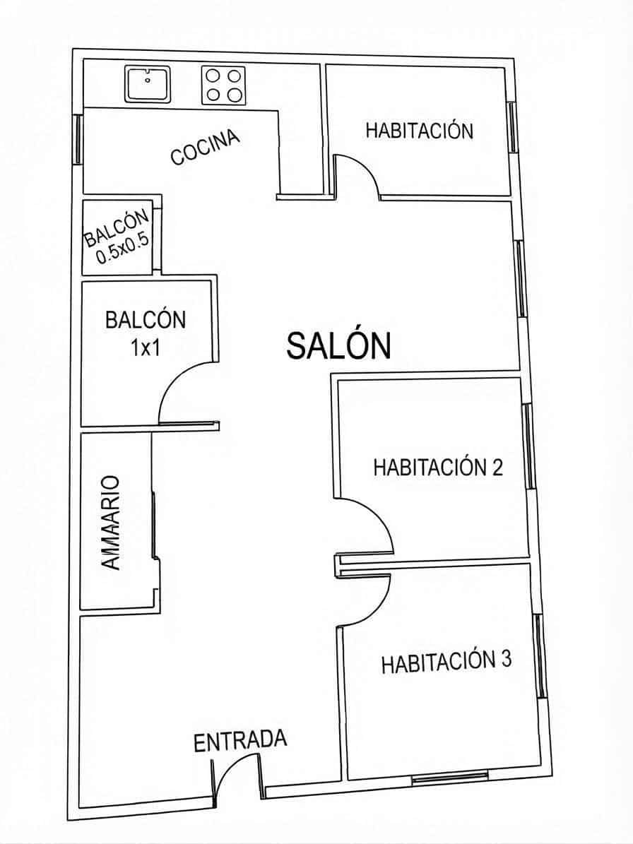3 sovrum Lägenhet till salu i Murcia stad - 134 900 € (Ref: 10132046)
