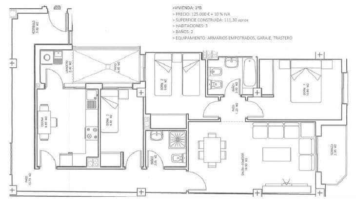 Ático de 2 habitaciones en Los Ramos en venta con garaje - 145.000 € (Ref: 9465779)
