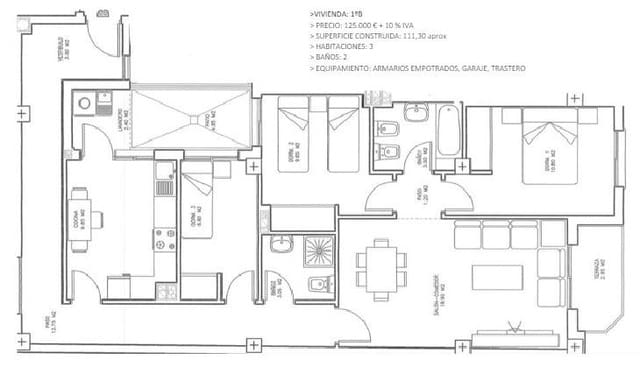 Ático de 2 habitaciones en Los Ramos, Murcia ciudad en venta con garaje - 145.000 € (Ref: 9465779)