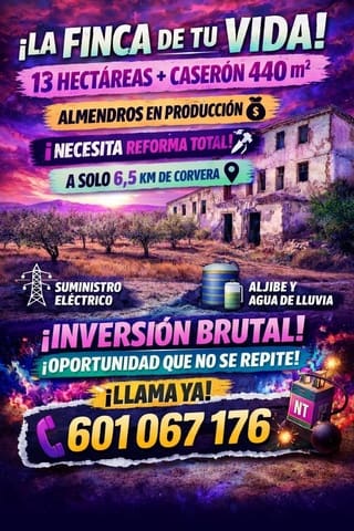 8 makuuhuone Maalaistalo myytävänä paikassa Corvera, Murcia kaupunki mukana 
autotalli - 167 000 € (Ref: 9476116)