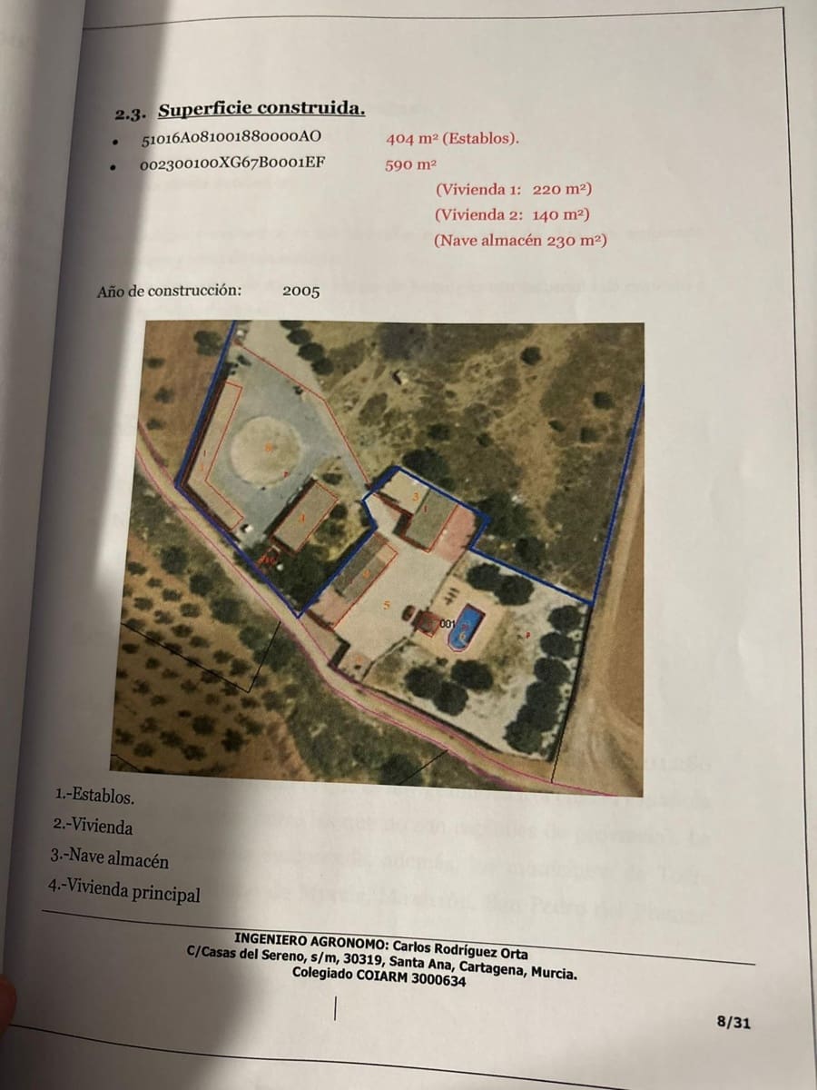 4 bedroom Finca/Country House for sale in La Magdalena with pool - € 380,000 (Ref: 9773082)