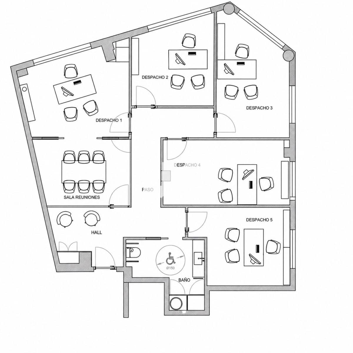 Oficina en Vila-real en alquiler - 375 € (Ref: 10046246)