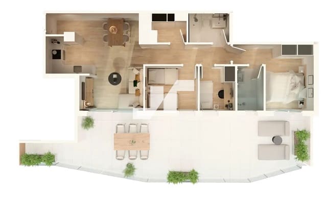 3 sovrum Takvåning till salu i Moncofa med pool garage - 389 000 € (Ref: 9778775)