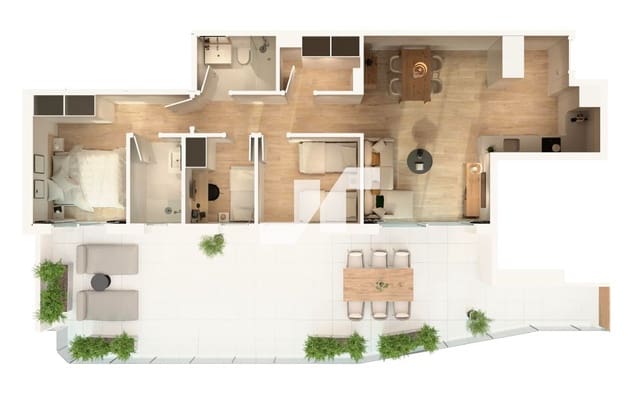 3 Zimmer Penthouse zu verkaufen in Moncofa mit Pool Garage - 403.000 € (Ref: 9825992)