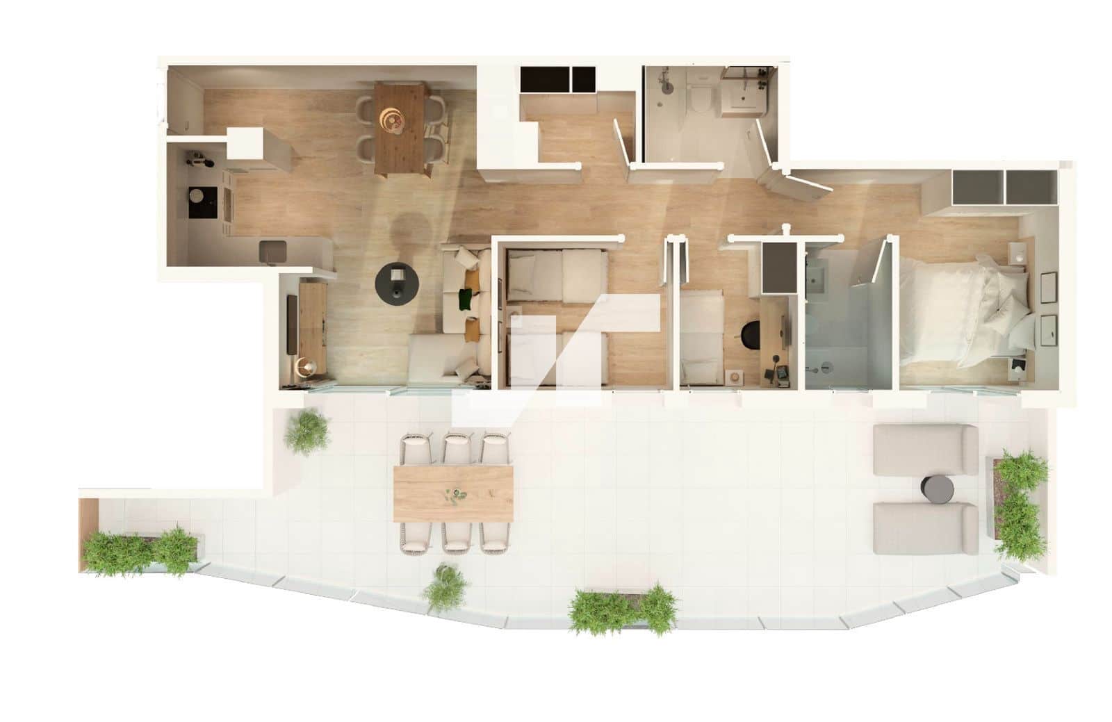 3 Zimmer Penthouse zu verkaufen in Moncofa mit Pool Garage - 408.000 € (Ref: 9826060)
