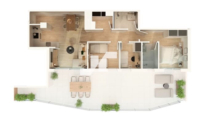 3 Zimmer Penthouse zu verkaufen in Moncofa mit Pool Garage - 408.000 € (Ref: 9826060)