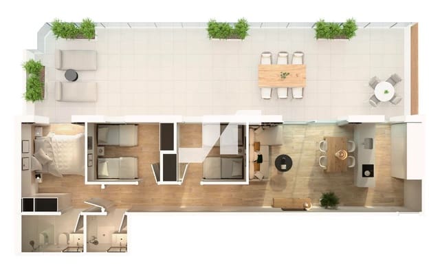 3 Zimmer Penthouse zu verkaufen in Moncofa mit Pool Garage - 408.000 € (Ref: 9826062)