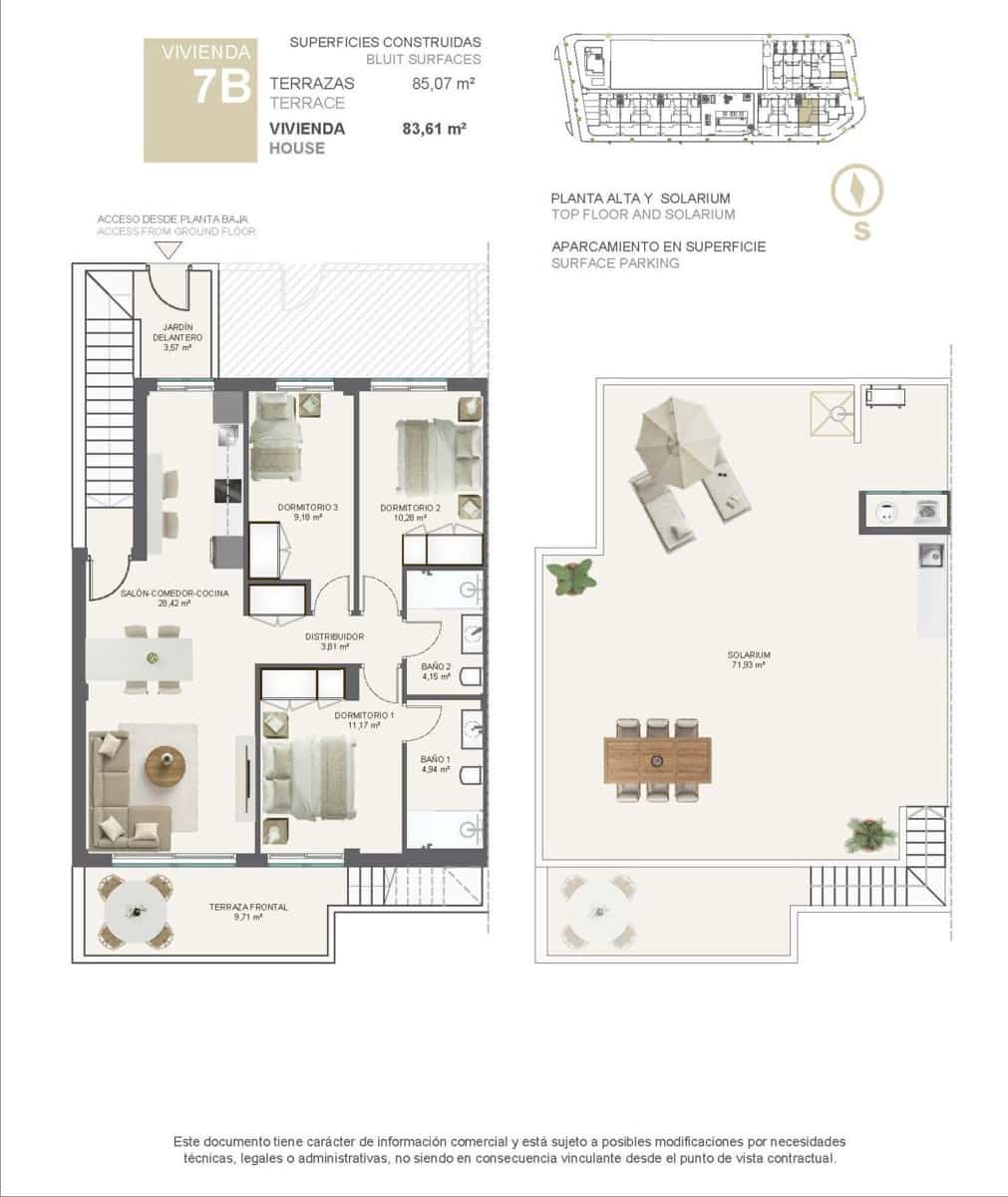 3 soveværelse Bungalow til salg i El Mojon med swimmingpool - € 355.000 (Ref: 10013492)