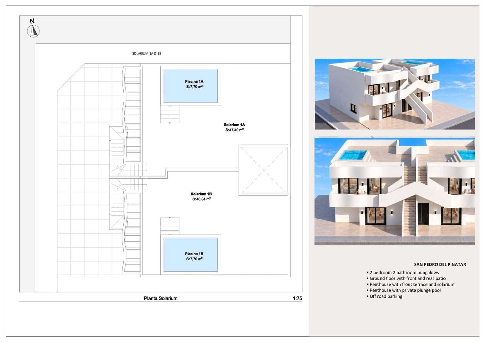 2 soveværelse Bungalow til salg i San Pedro del Pinatar med swimmingpool - € 299.950 (Ref: 10102812)
