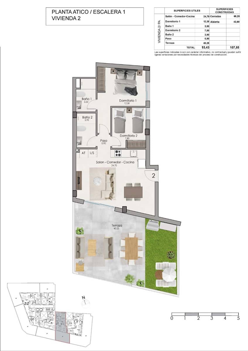 2 quarto Penthouse para venda em Santa Pola com piscina garagem - 385 000 € (Ref: 10147332)
