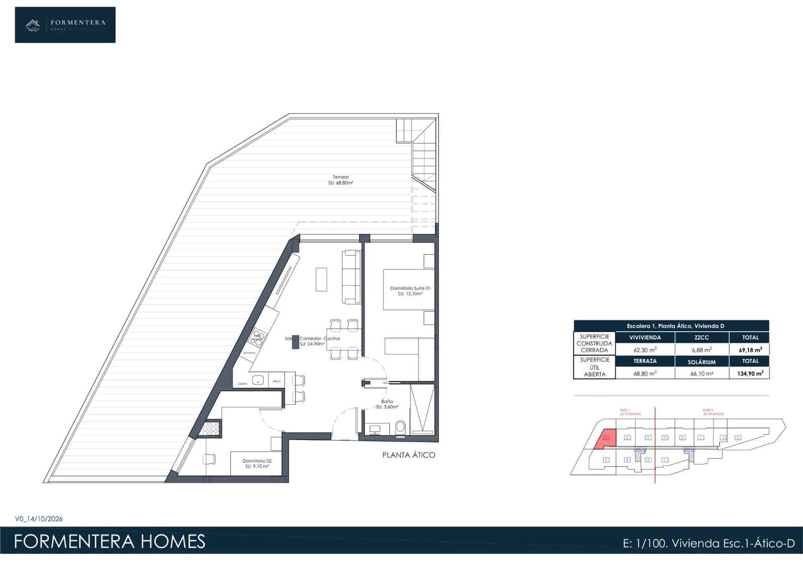 2 slaapkamer Penthouse te koop in Formentera del Segura met zwembad garage - € 355.000 (Ref: 10161745)