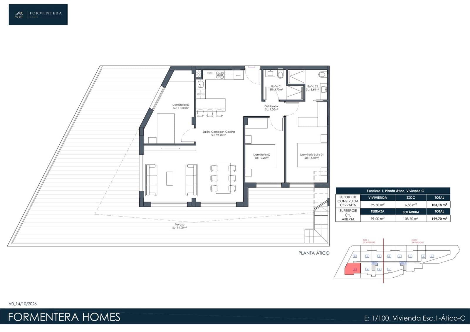 3 quarto Penthouse para venda em Formentera del Segura com piscina garagem - 420 000 € (Ref: 10161746)