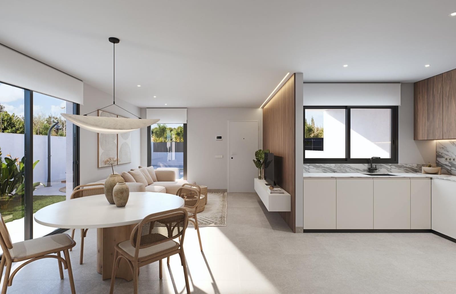 Pareado de 3 habitaciones en Los Alcázares en venta con piscina garaje - 428.000 € (Ref: 10183092)