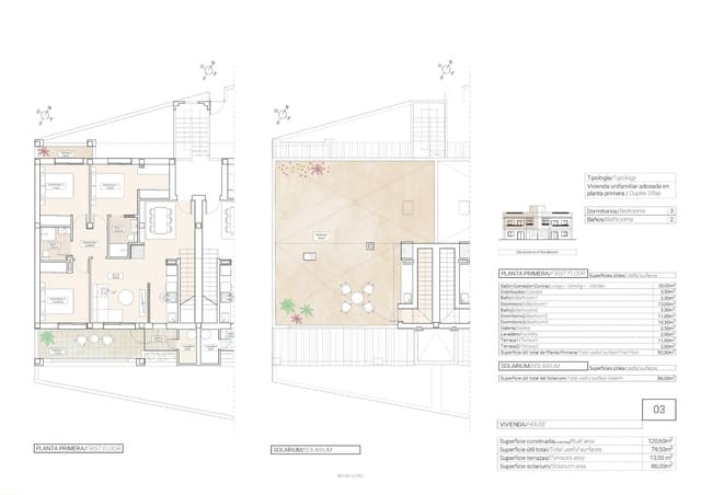 3 quarto Bungalow para venda em La Canalosa, Hondón de las Nieves - 215 000 € (Ref: 9586990)