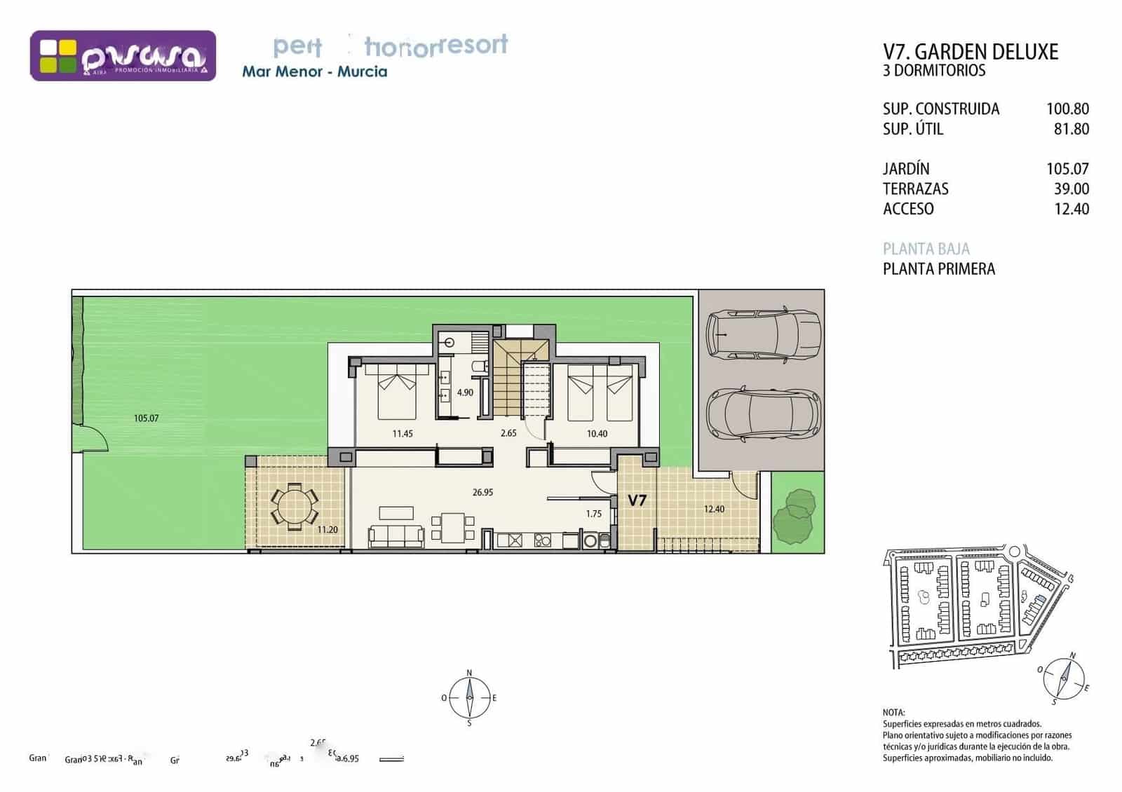 3 Zimmer Apartment zu verkaufen in Los Urrutias mit Pool - 239.000 € (Ref: 9587041)