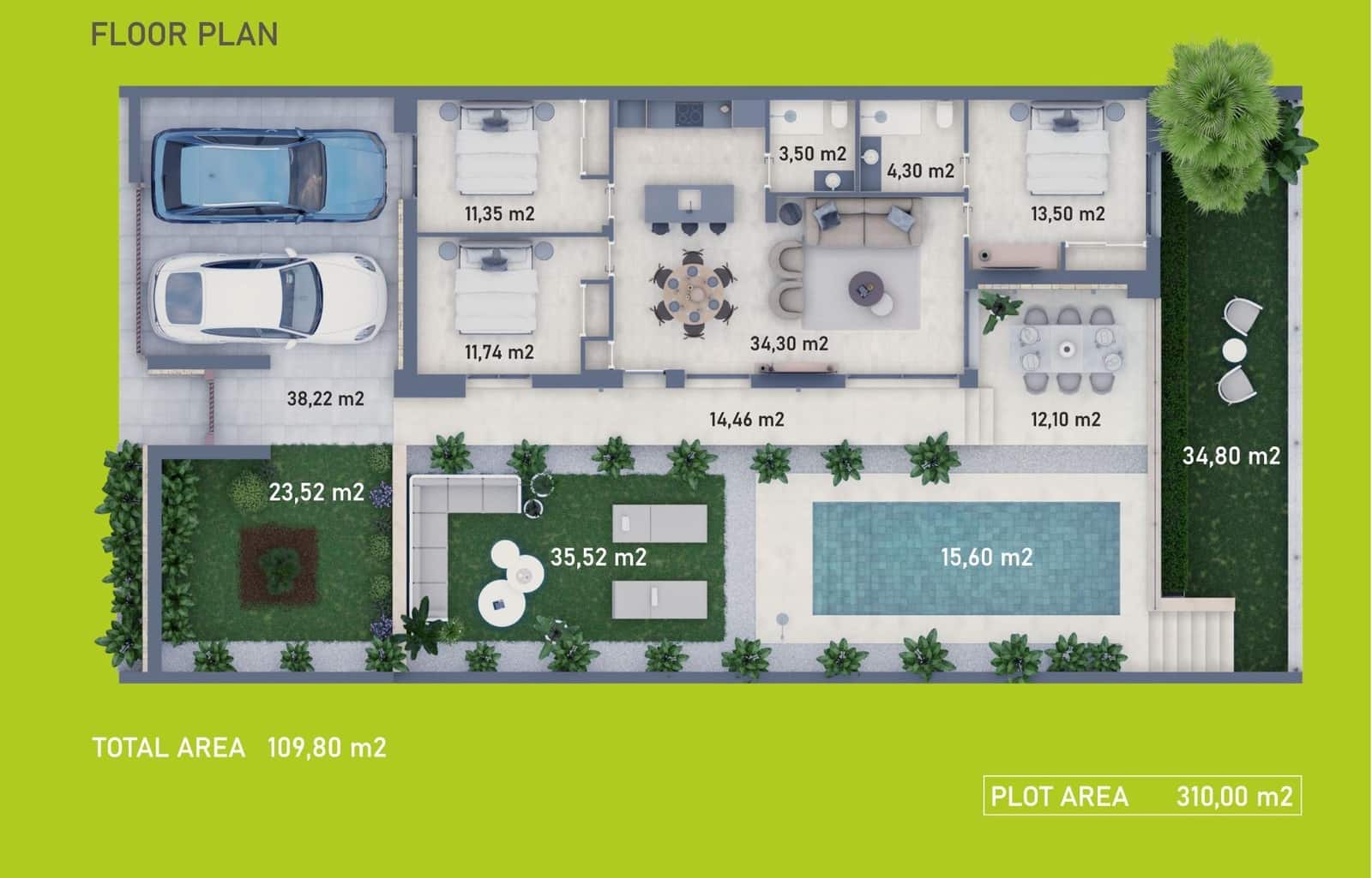 3 sovrum Villa till salu i Finestrat med pool - 479 000 € (Ref: 9587069)