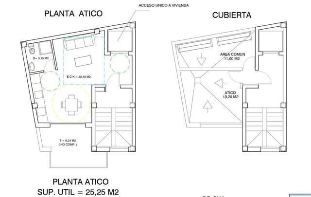 Takvåning till salu i Playa del Cura, Torrevieja - 136 000 € (Ref: 9587172)