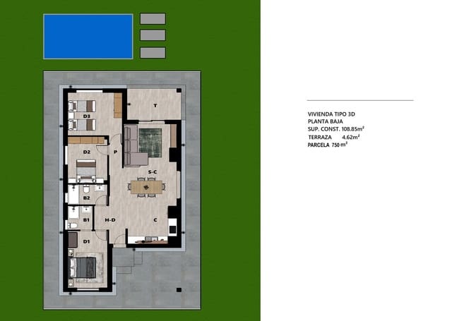 3 makuuhuone Huvila myytävänä paikassa Moratalla mukana uima-altaan - 289 000 € (Ref: 9587315)