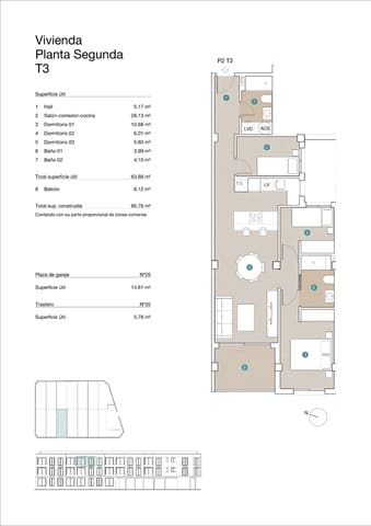 3 sovrum Takvåning till salu i Jacarilla med pool - 187 000 € (Ref: 9587383)
