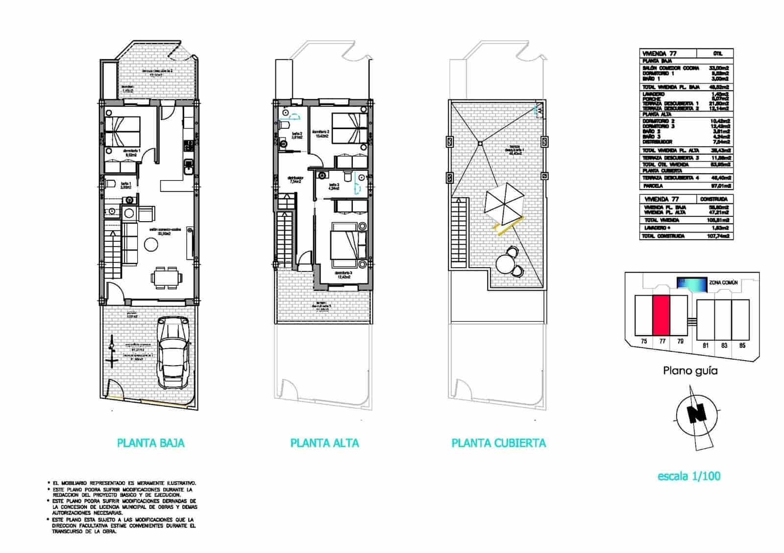 3 camera da letto Villetta a Schiera in vendita in Pilar de la Horadada con piscina - 354.900 € (Rif: 9587474)