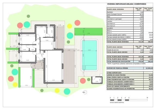 3 quarto Moradia para venda em Cañada del Trigo, Pinoso com piscina - 412 000 € (Ref: 9587632)