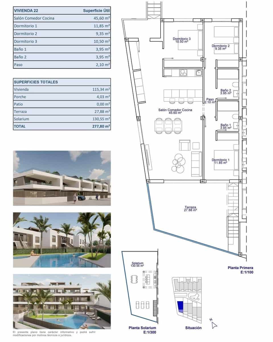3 camera da letto Bungalow in vendita in Pilar de la Horadada con piscina - 495.000 € (Rif: 9666764)