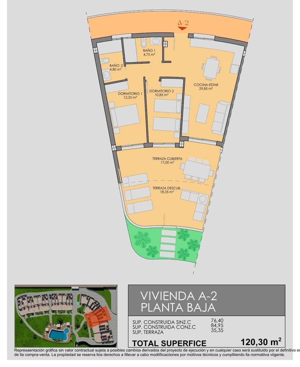 Apartamento de 2 habitaciones en Los Alcázares en venta con piscina - 299.900 € (Ref: 9732421)