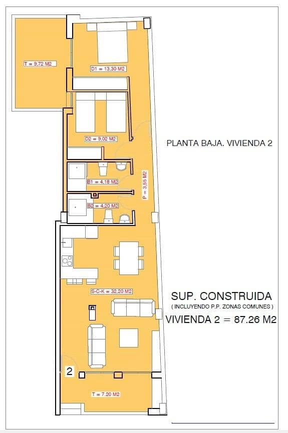 2 soveværelse Lejlighed til salg i Torrevieja med swimmingpool - € 252.150 (Ref: 9929580)