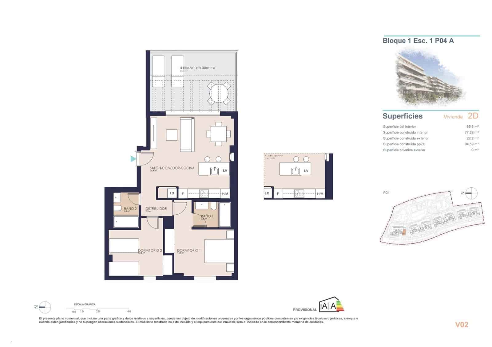 Ático de 2 habitaciones en Dénia en venta con piscina - 412.000 € (Ref: 9934668)