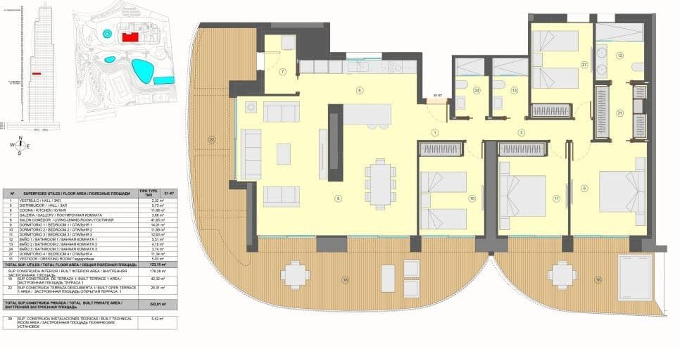 4 camera da letto Appartamento in vendita in Benidorm con piscina - 2.146.000 € (Rif: 9934705)