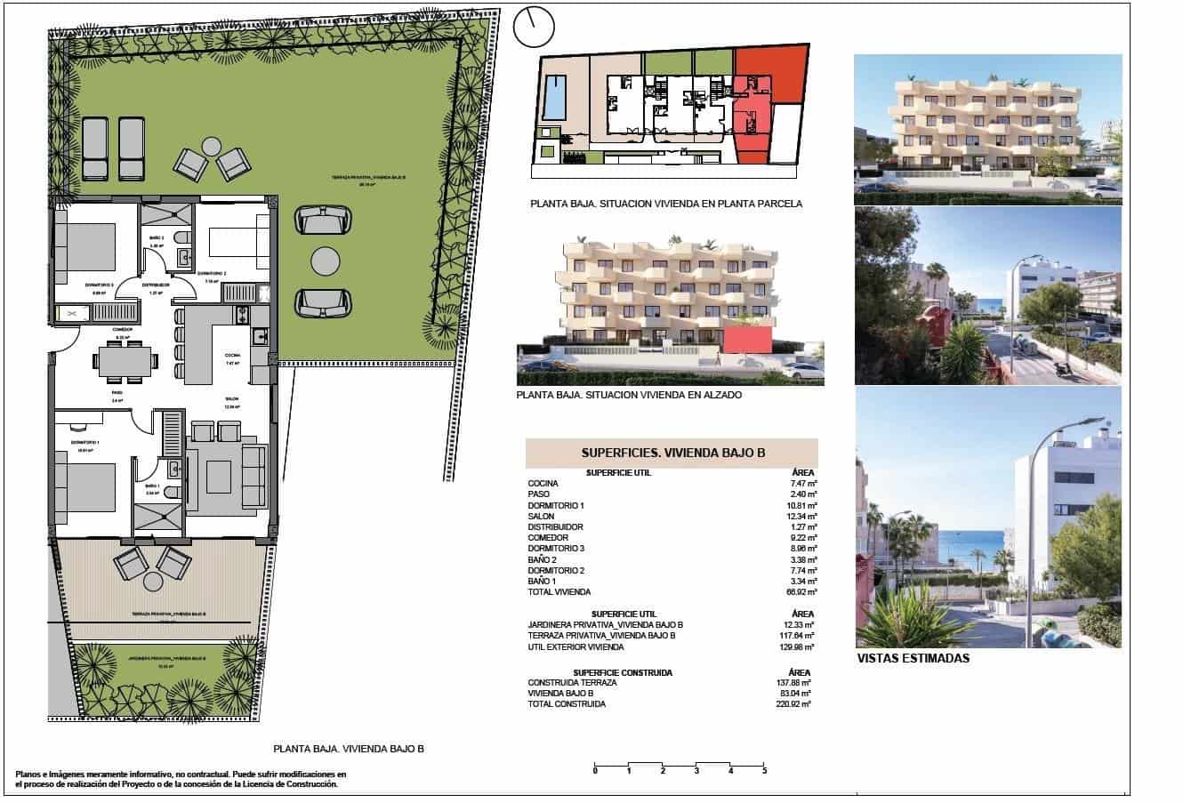 3 soverom Strandleiligheter til salgs i Playa de Muchavista med svømmebasseng - € 535 000 (Ref: 9934776)