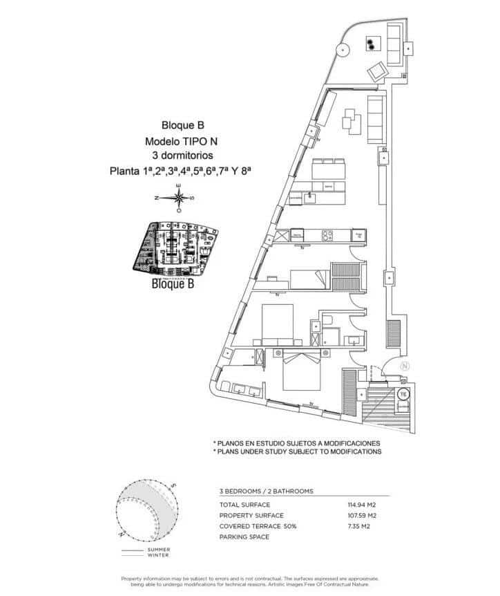 3 chambre Appartement à vendre à La Manga del Mar Menor avec piscine - 519 000 € (Ref: 9948229)