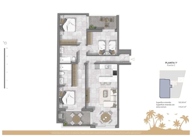3 soverom Leilighet til salgs i Guardamar del Segura med svømmebasseng garasje - € 399 500 (Ref: 9959956)
