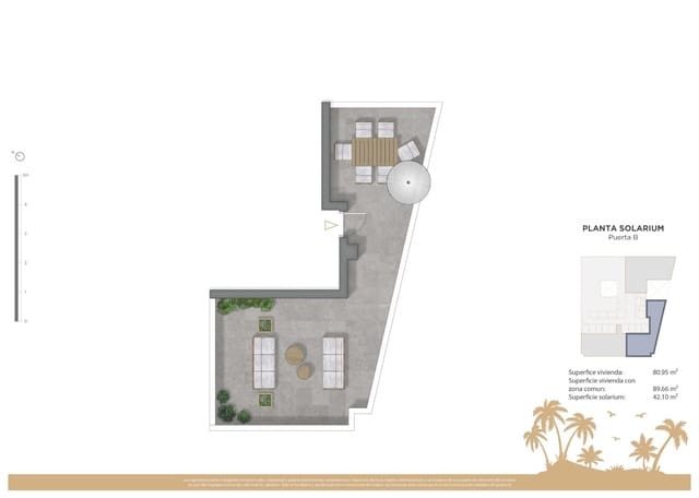 2 soverom Penthouse til salgs i Guardamar del Segura med svømmebasseng garasje - € 468 500 (Ref: 9959957)